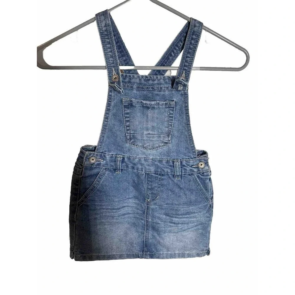 Squeeze Bib Overalls Dress Denim Girls Size 5